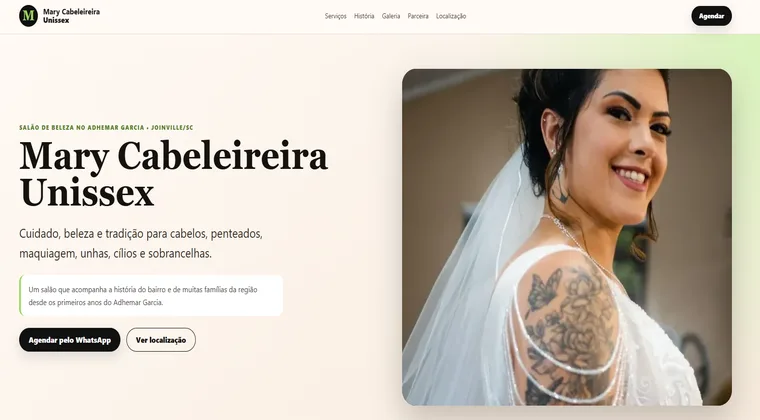 Site Mary Cabeleireira Unissex
